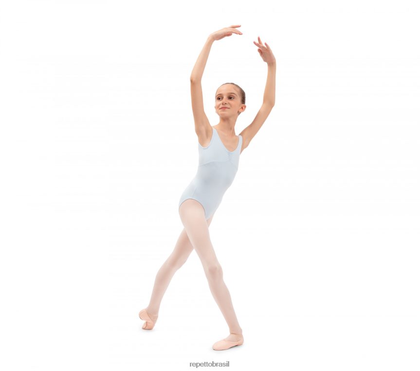 roupas br Repetto crianças decote collant frontal e traseiro franzido moda 8JZ2L8707