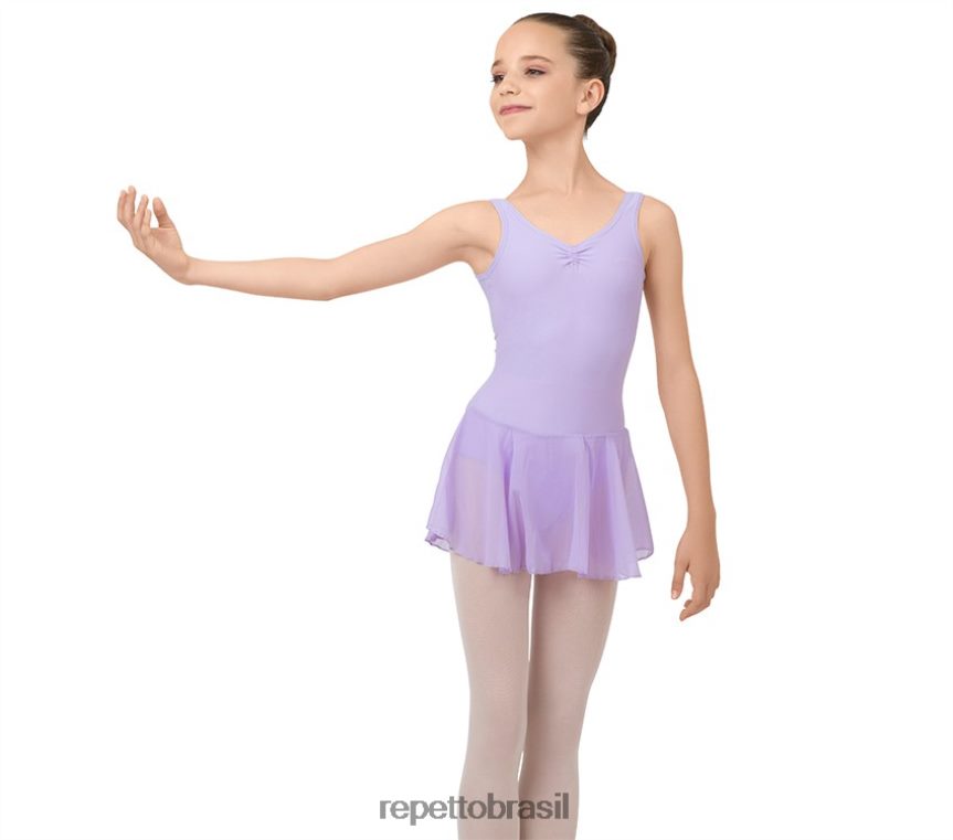 roupas br Repetto crianças túnica com decote franzido para menina moda 8JZ2L8706