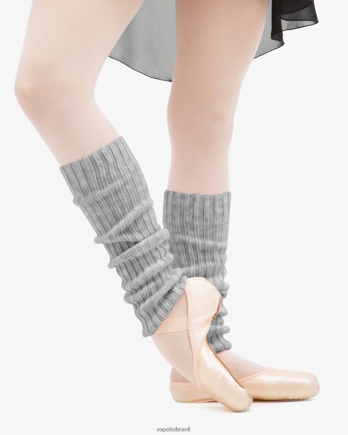 acessórios br Repetto mulheres aquecedores de perna cinza claro texturizado 8JZ2L8523
