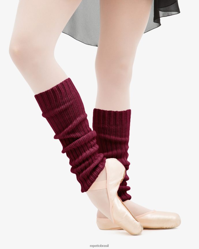 acessórios br Repetto mulheres aquecedores de perna cor granada 8JZ2L8541