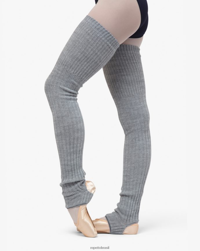 acessórios br Repetto mulheres polainas de aquecimento cinza claro manchado 8JZ2L8525