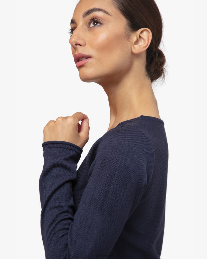 roupas br Repetto mulheres envoltório de malha azul da meia noite 8JZ2L8515