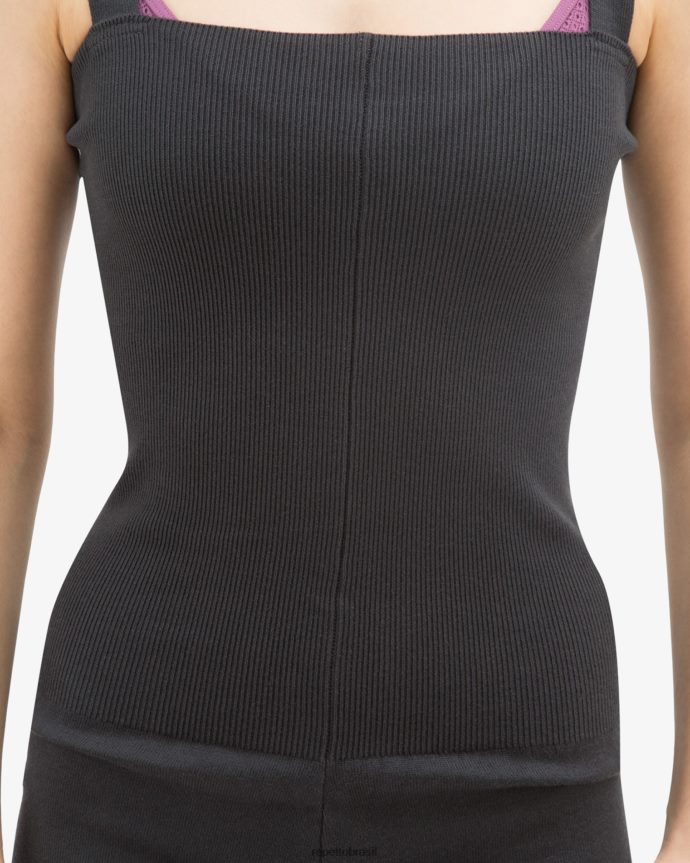 roupas br Repetto mulheres macacão com alças grandes cinza antracite 8JZ2L8530