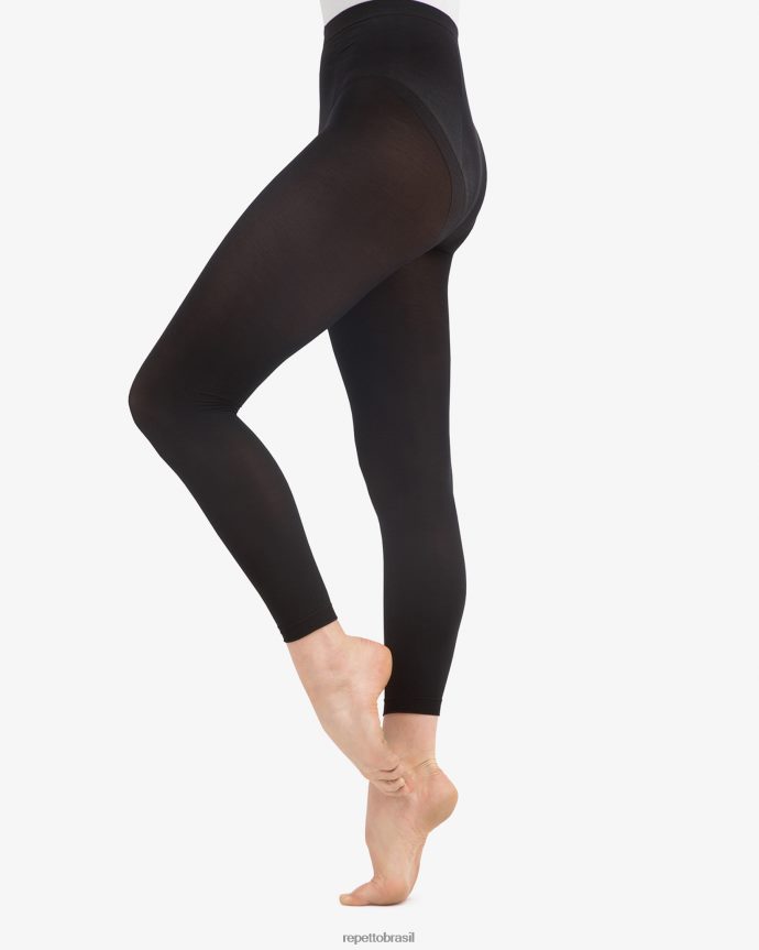 roupas br Repetto mulheres meia-calça opaca sem pés preto 8JZ2L8616