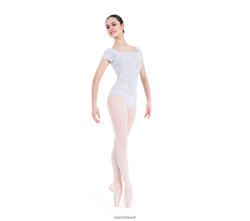 roupas br Repetto mulheres collant de renda manga curta moda 8JZ2L8460