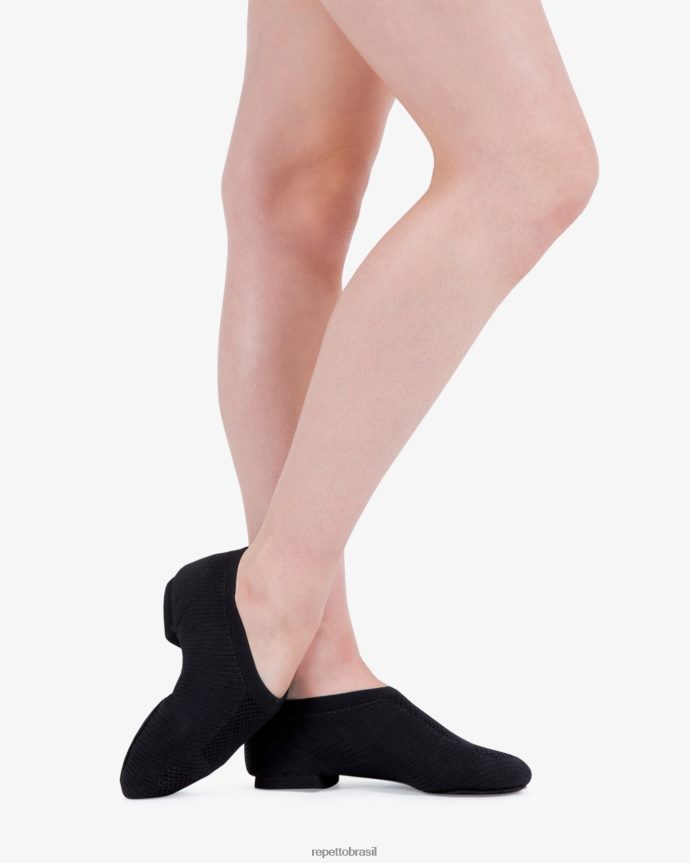 calçados br Repetto mulheres sapatos de jazz com sola dividida f.i.t preto 8JZ2L8624