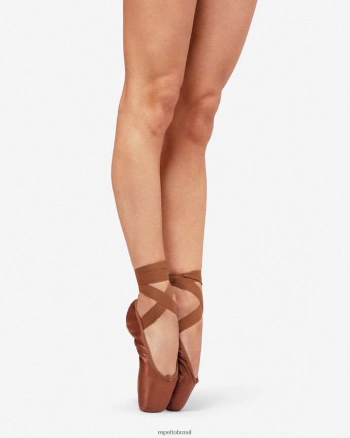 calçados br Repetto mulheres sapatilhas de ponta Julieta - sola macia de caixa média marrom gelo 8JZ2L8565