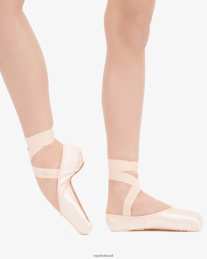 calçados br Repetto mulheres sapatilhas de ponta alicia - caixa média sola média melão salmão 8JZ2L8567