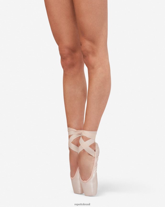 calçados br Repetto mulheres sapatilhas de ponta anna - sola macia de caixa média rosa 8JZ2L8560