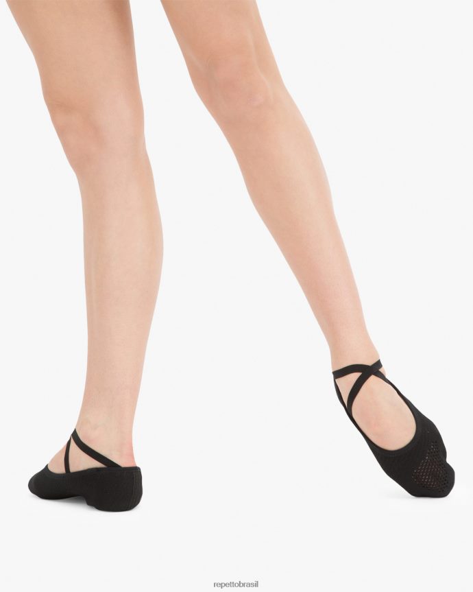 calçados br Repetto mulheres sapatilhas de balé macias dança f.i.t preto 8JZ2L8610