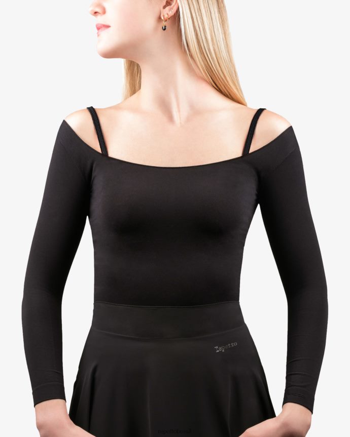 roupas br Repetto mulheres top de meia-calça preto 8JZ2L8548