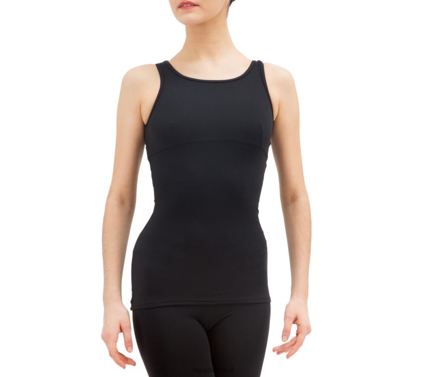 roupas br Repetto mulheres top longo sem mangas moda 8JZ2L8549