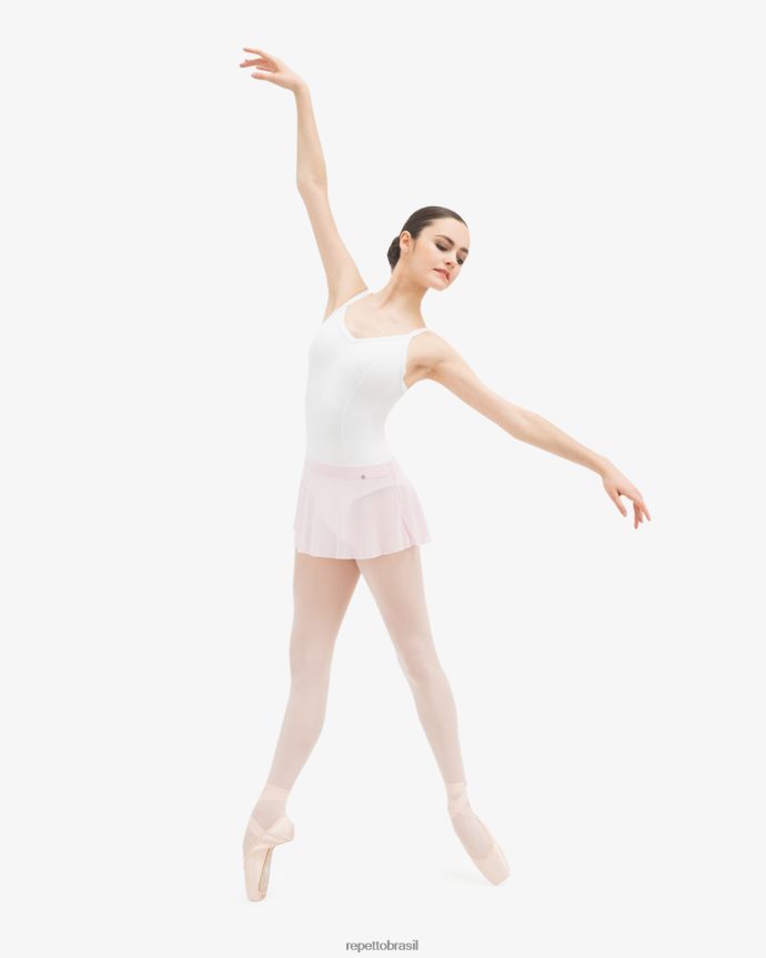 roupas br Repetto mulheres saia curta arrastão Rosa pálido 8JZ2L8502