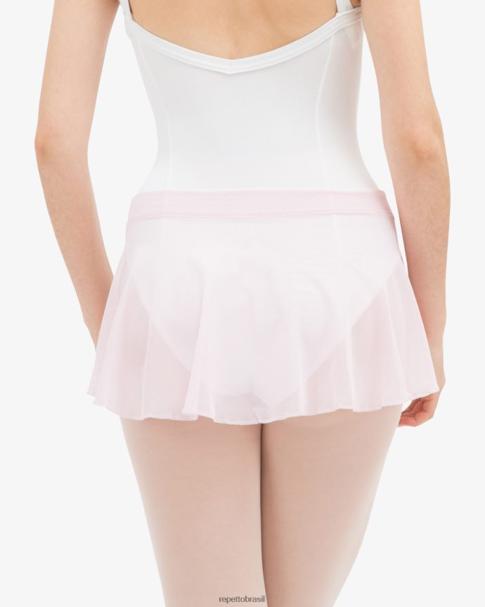 roupas br Repetto mulheres saia curta arrastão Rosa pálido 8JZ2L8502
