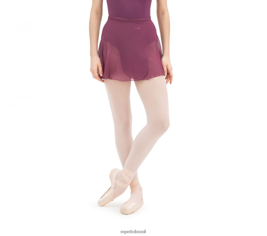 roupas br Repetto mulheres saia curta de chiffon moda 8JZ2L8504