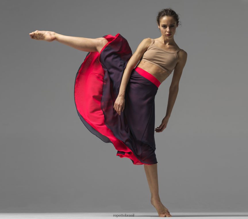 roupas br Repetto mulheres saia de ensaio reversível moda 8JZ2L8509