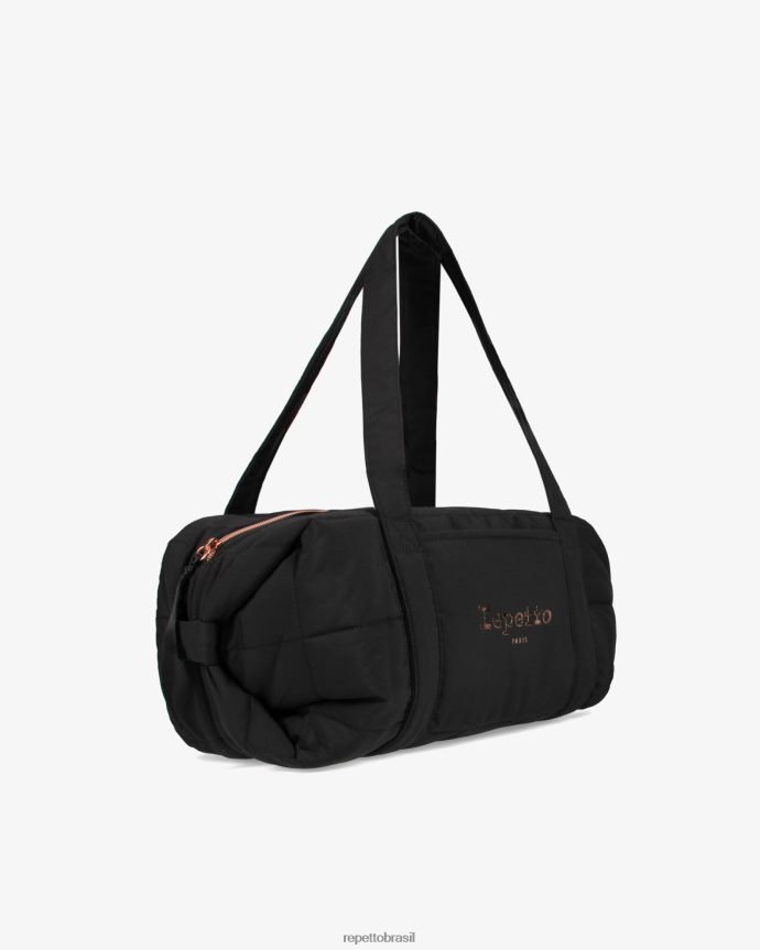 acessórios br Repetto mulheres bolsa acolchoada em nylon tamanho m preto 8JZ2L8407