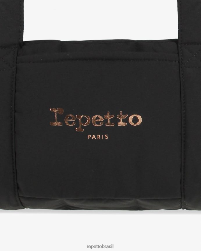 acessórios br Repetto mulheres bolsa acolchoada em nylon tamanho m preto 8JZ2L8407