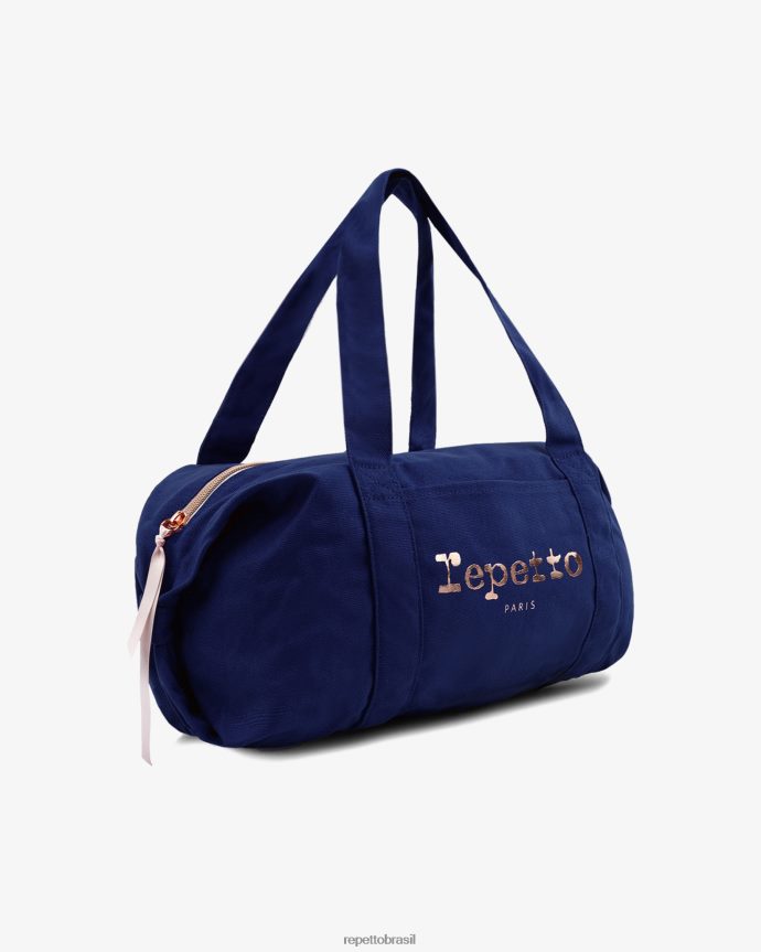 acessórios br Repetto mulheres bolsa de algodão tamanho L azul gasolina 8JZ2L8413