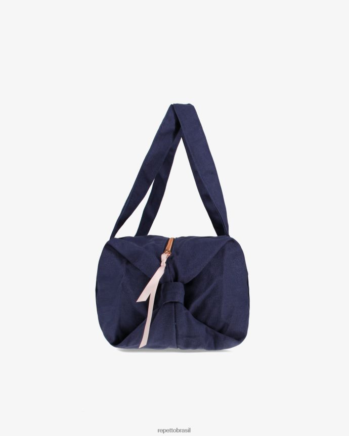 acessórios br Repetto mulheres bolsa de algodão tamanho m azul da meia noite 8JZ2L8405