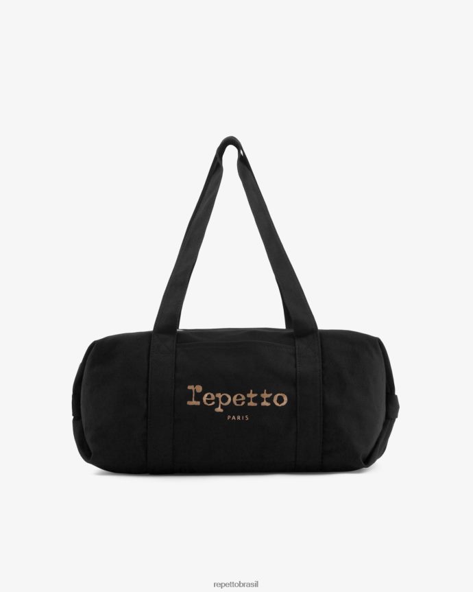 acessórios br Repetto mulheres bolsa de algodão tamanho m preto 8JZ2L8406