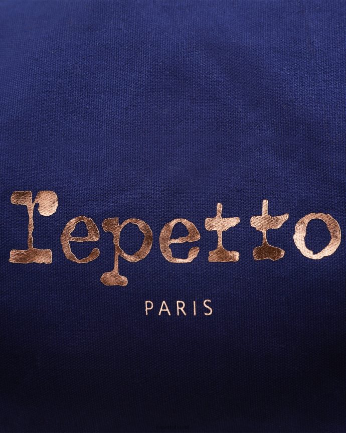 acessórios br Repetto mulheres bolsa de algodão tamanho xl azul gasolina 8JZ2L8420