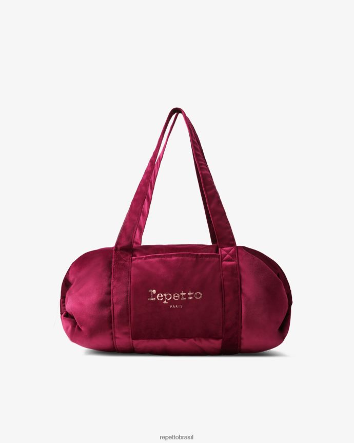acessórios br Repetto mulheres bolsa de veludo tamanho m rosa nenufar 8JZ2L8403