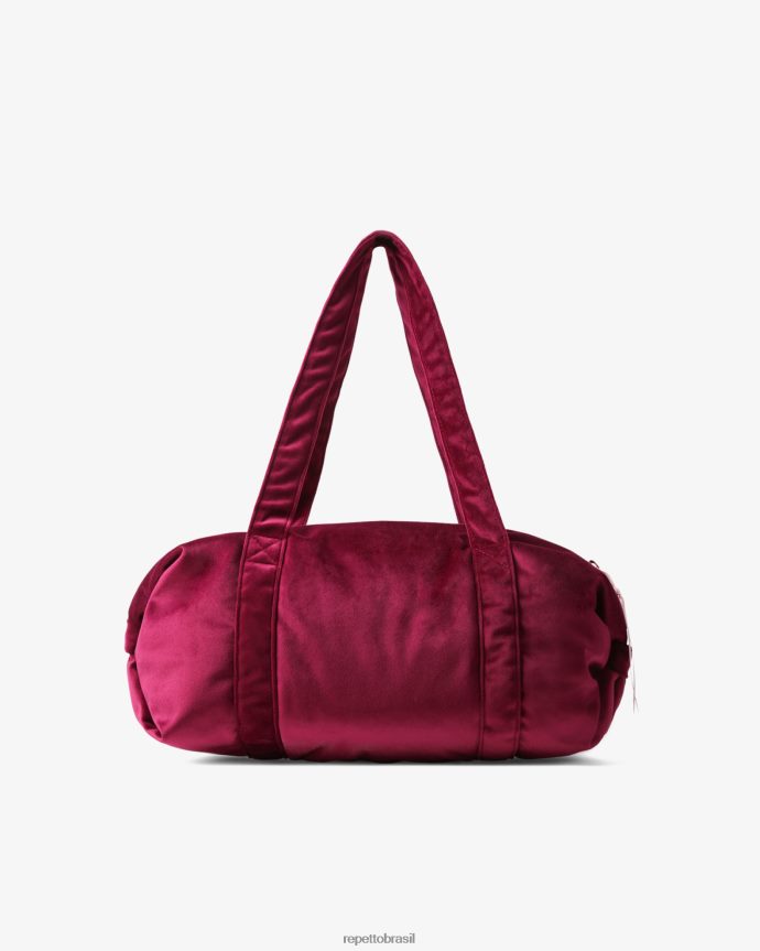 acessórios br Repetto mulheres bolsa de veludo tamanho m rosa nenufar 8JZ2L8403
