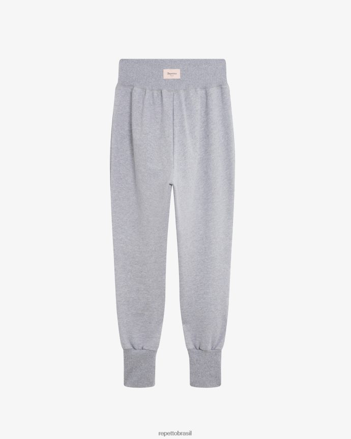 roupas br Repetto mulheres calças de jogging cinza claro manchado 8JZ2L8377