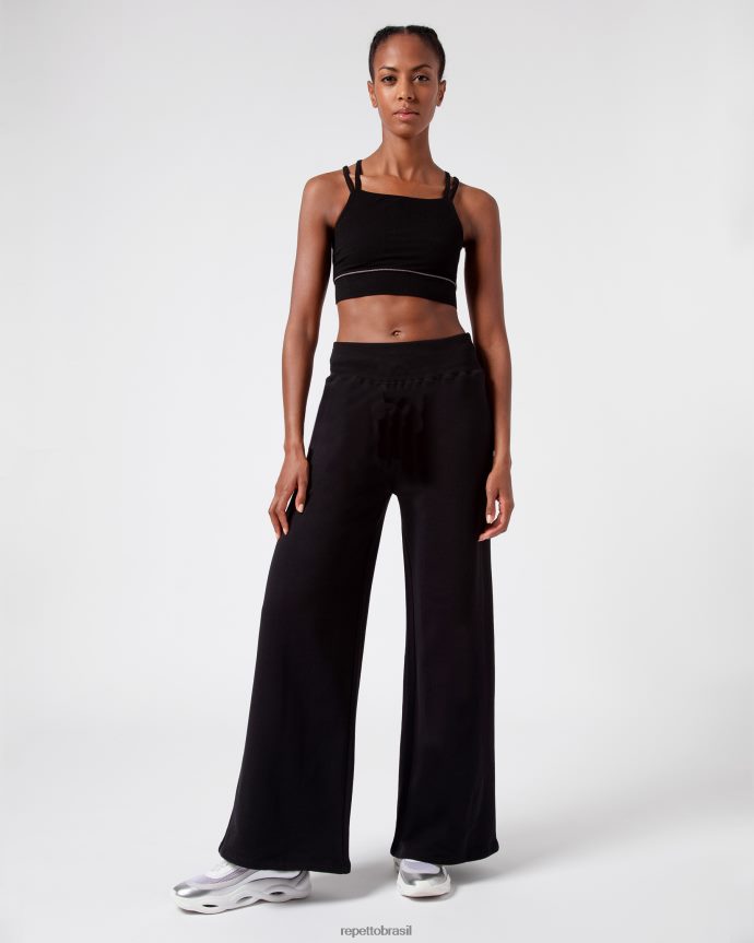 roupas br Repetto mulheres calças de jogging grandes preto 8JZ2L8370