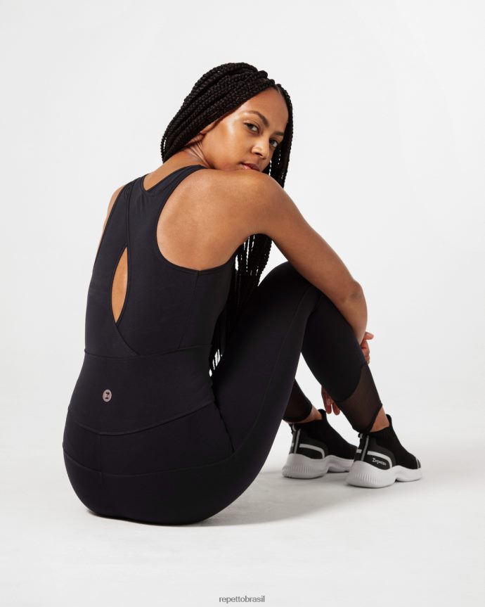 roupas br Repetto mulheres seda ativa em geral preto 8JZ2L8371