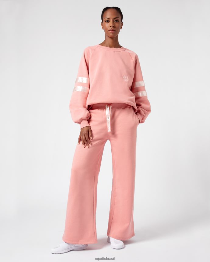 roupas br Repetto mulheres moletom de cetim blush rosa 8JZ2L8349