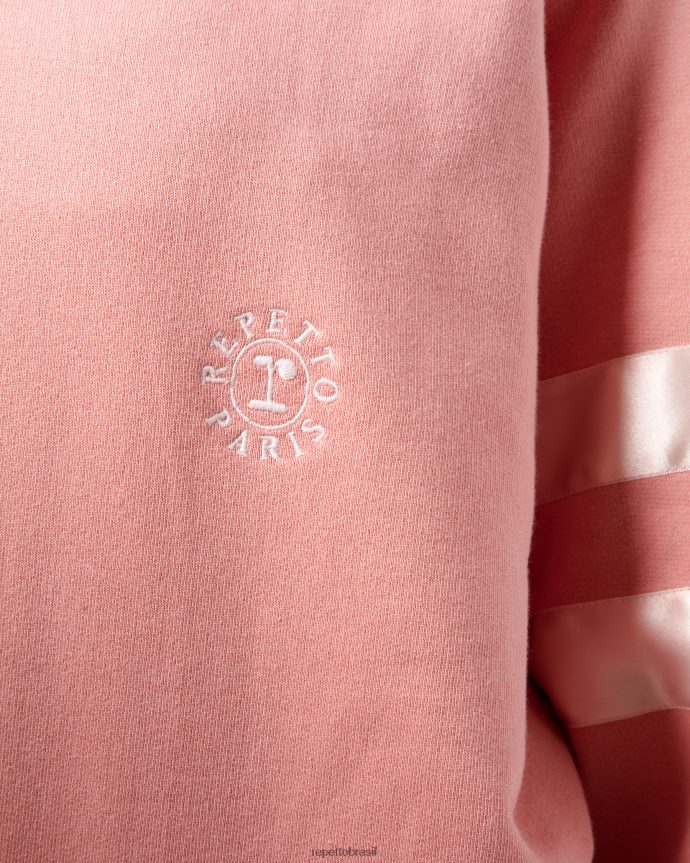 roupas br Repetto mulheres moletom de cetim blush rosa 8JZ2L8349
