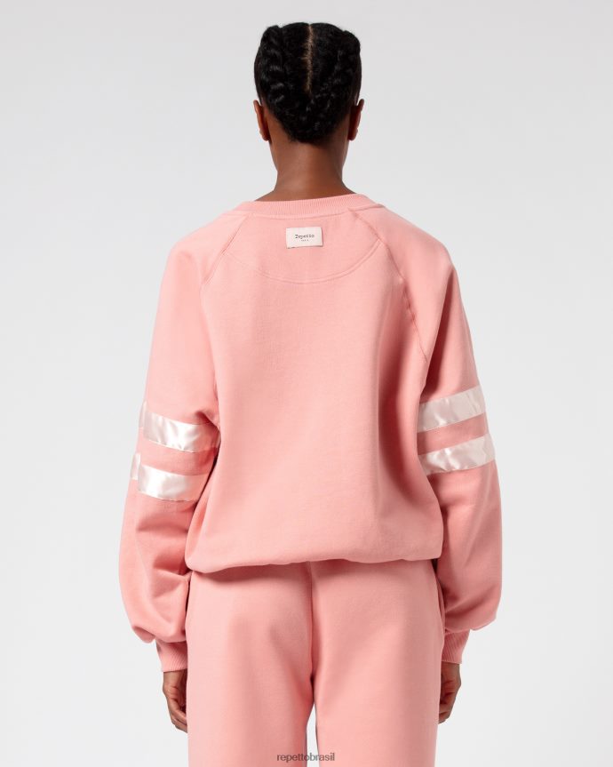 roupas br Repetto mulheres moletom de cetim blush rosa 8JZ2L8349