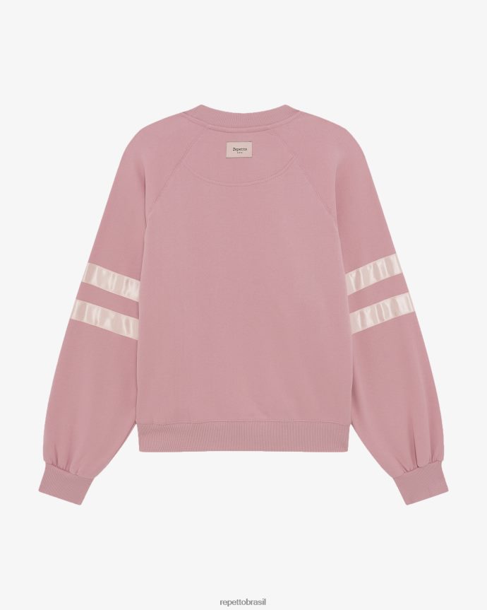 roupas br Repetto mulheres moletom de cetim o rosa 8JZ2L8352