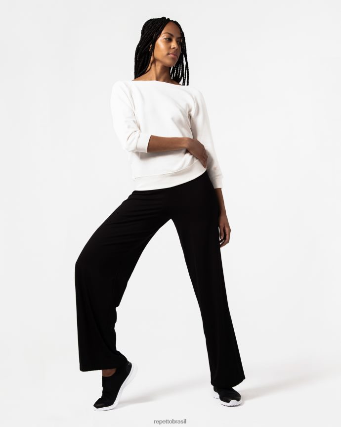 roupas br Repetto mulheres moletom envolvente Branco marfim 8JZ2L8366