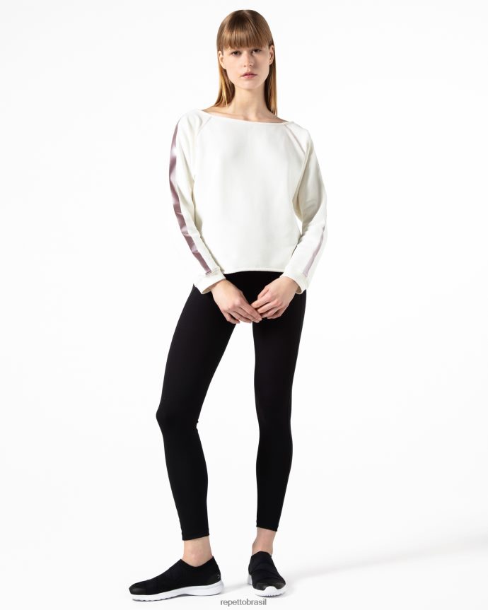 roupas br Repetto mulheres moletom gráfico Branco marfim 8JZ2L8365