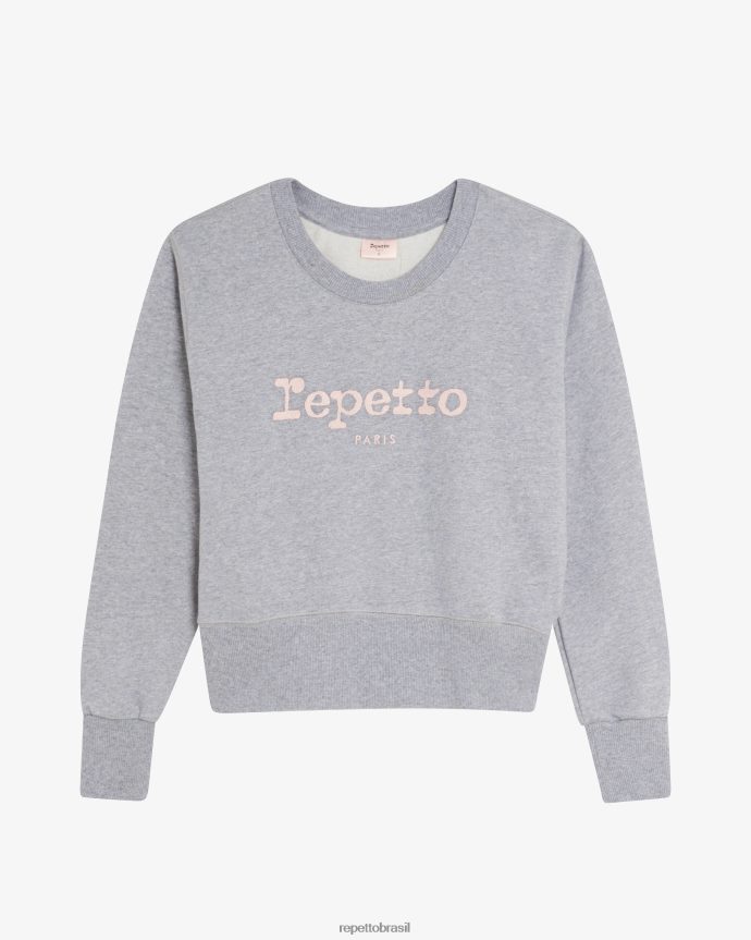 roupas br Repetto mulheres suéter cinza claro manchado 8JZ2L8357