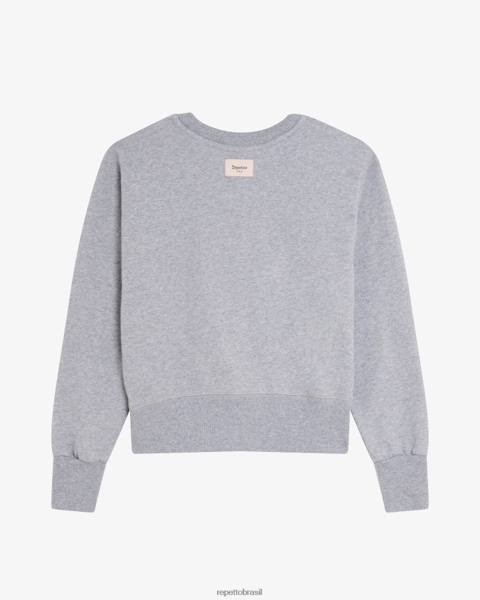 roupas br Repetto mulheres suéter cinza claro manchado 8JZ2L8357