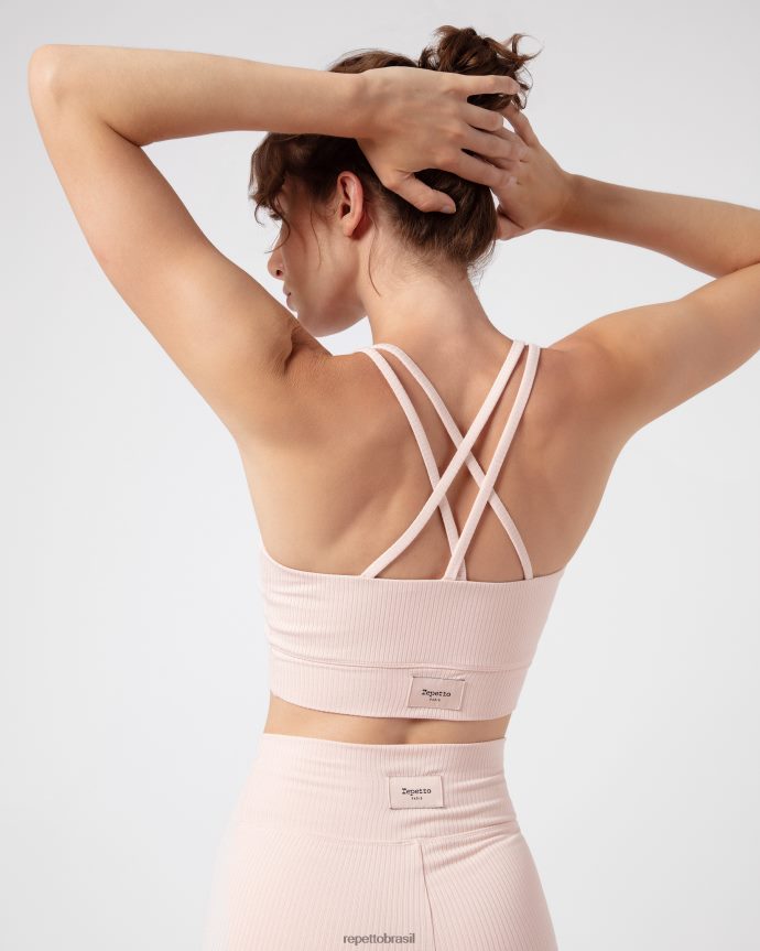 roupas br Repetto mulheres leggings com nervuras pétala rosa 8JZ2L8303