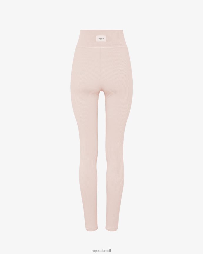 roupas br Repetto mulheres leggings com nervuras pétala rosa 8JZ2L8303