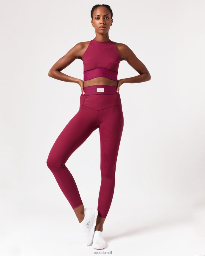 roupas br Repetto mulheres leggings intensas vermelho bordô 8JZ2L8298