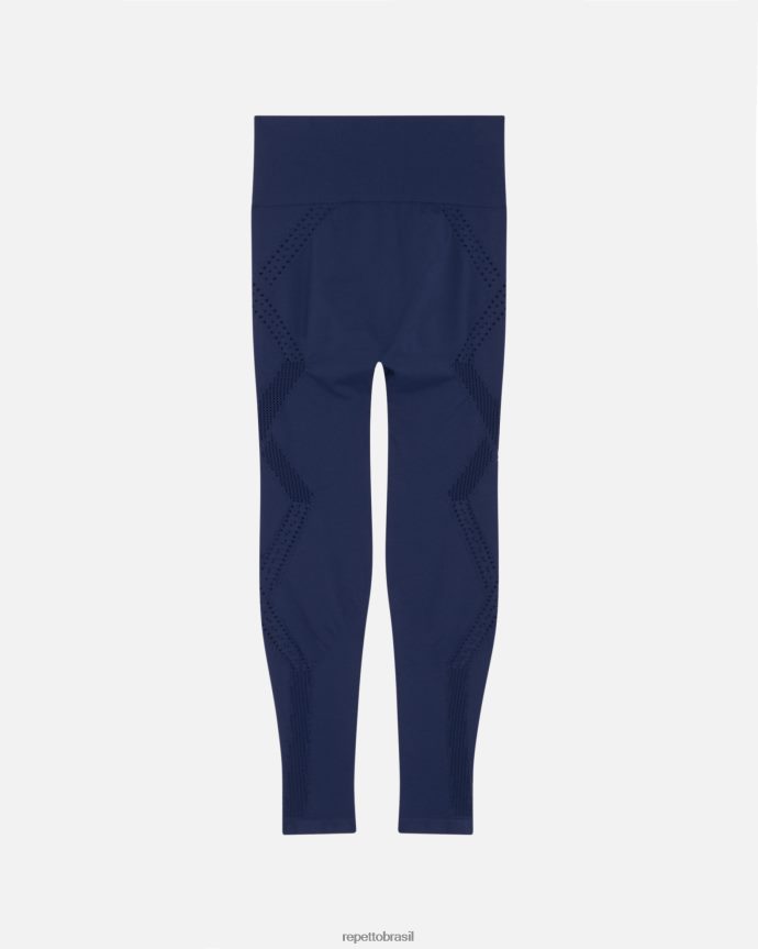 roupas br Repetto mulheres leggings sem costura azul-marinho 8JZ2L8307