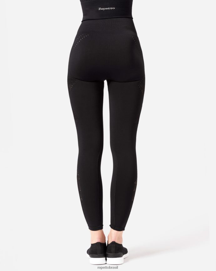 roupas br Repetto mulheres leggings sem costura preto 8JZ2L8308