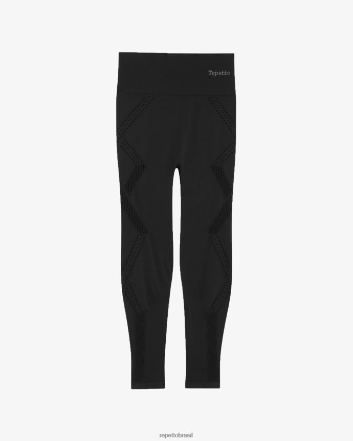 roupas br Repetto mulheres leggings sem costura preto 8JZ2L8308