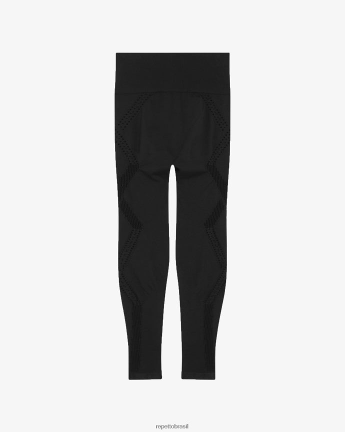 roupas br Repetto mulheres leggings sem costura preto 8JZ2L8308