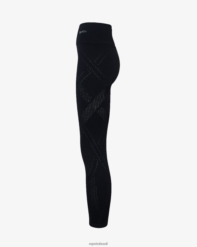 roupas br Repetto mulheres leggings sem costura preto 8JZ2L8308