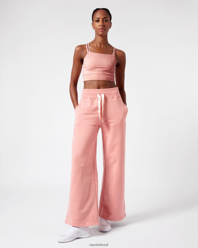 roupas br Repetto mulheres sutiã canelado com alças finas blush rosa 8JZ2L8299