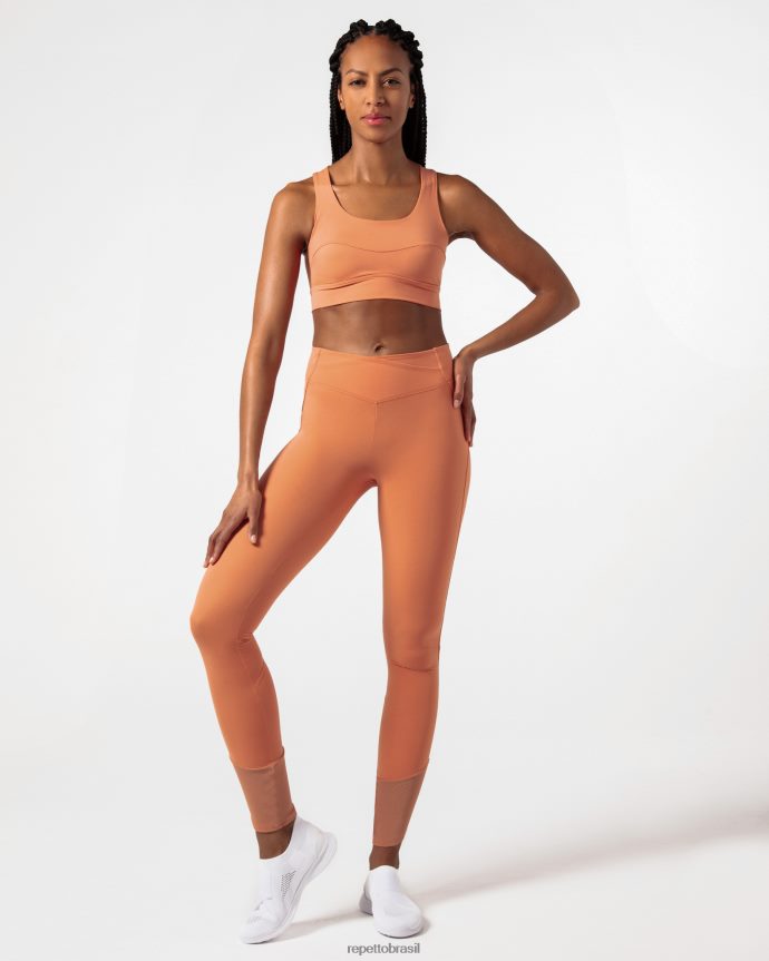 roupas br Repetto mulheres sutiã de seda ativo laranja bronze 8JZ2L8291
