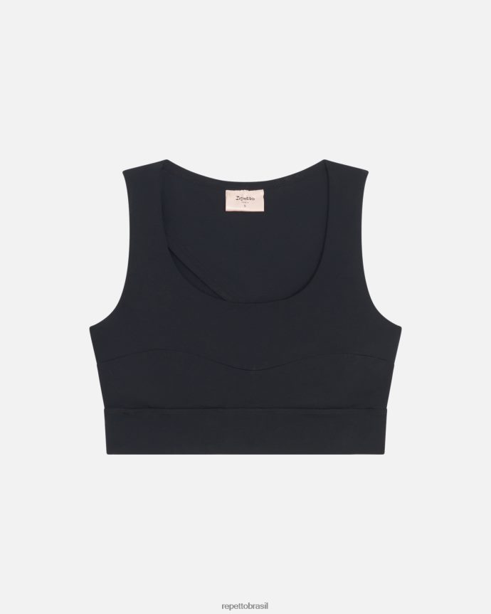 roupas br Repetto mulheres sutiã de seda ativo preto 8JZ2L8294